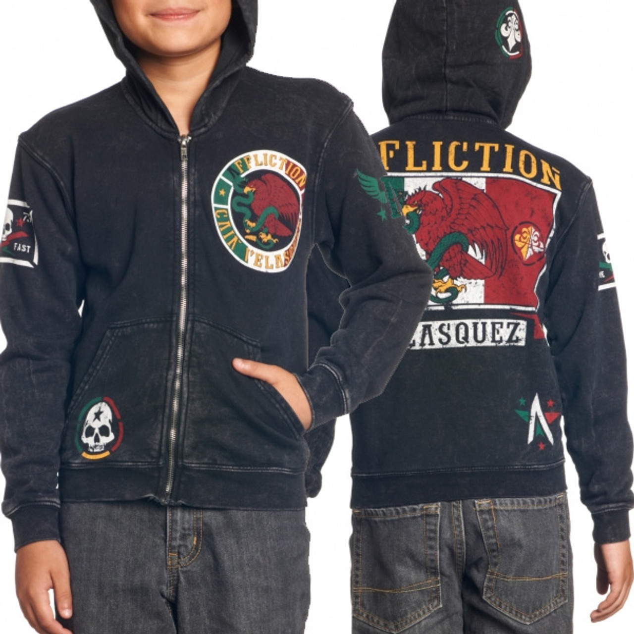 Affliction Cain Velasquez Youth Hoodie Discount Sale best quality